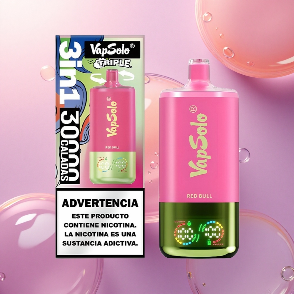 Vapsolo Triple 30000 Puffs Toro Rosso 40ml 20mg/ml Nicotina