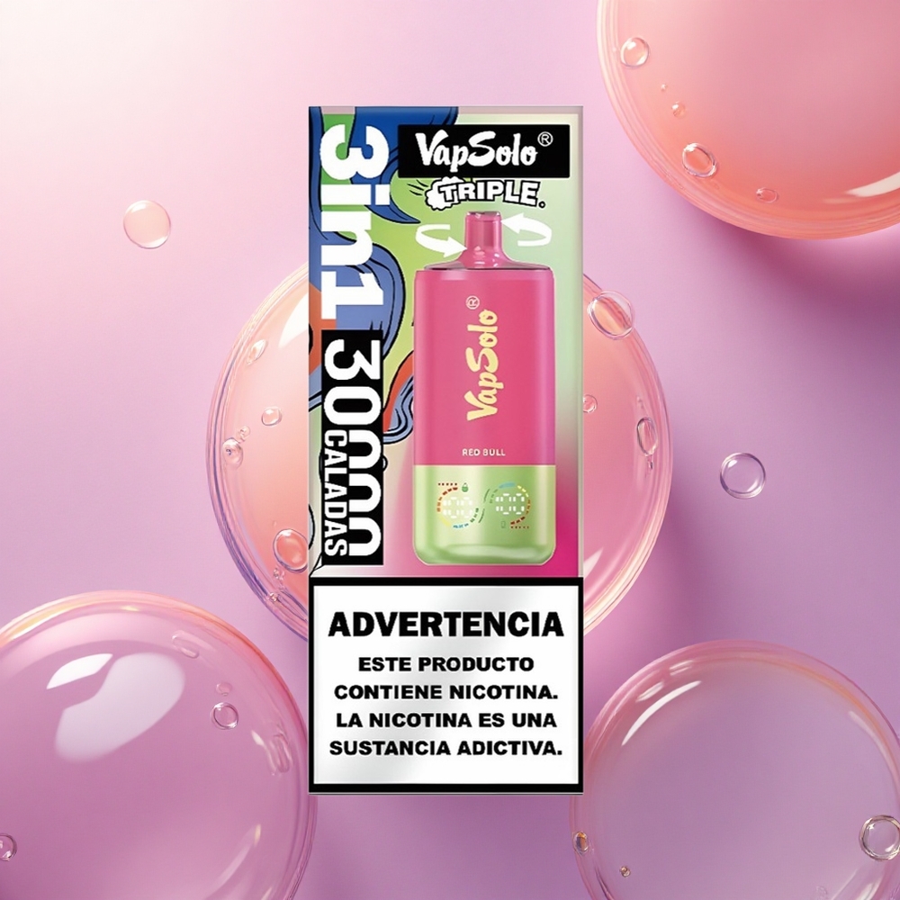 Vapsolo Triple 30000 Puffs Toro Rosso 40ml 20mg/ml Nicotina