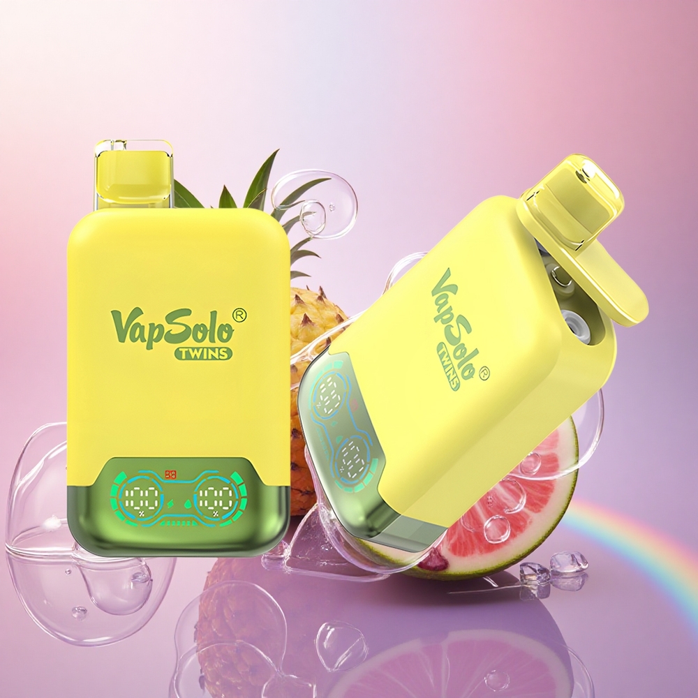 Vapsolo Twins 20000 Puffs Ananas Cocco & Anguria Ghiacciato con 40ml Liquido e Nicotina 20mg/ml