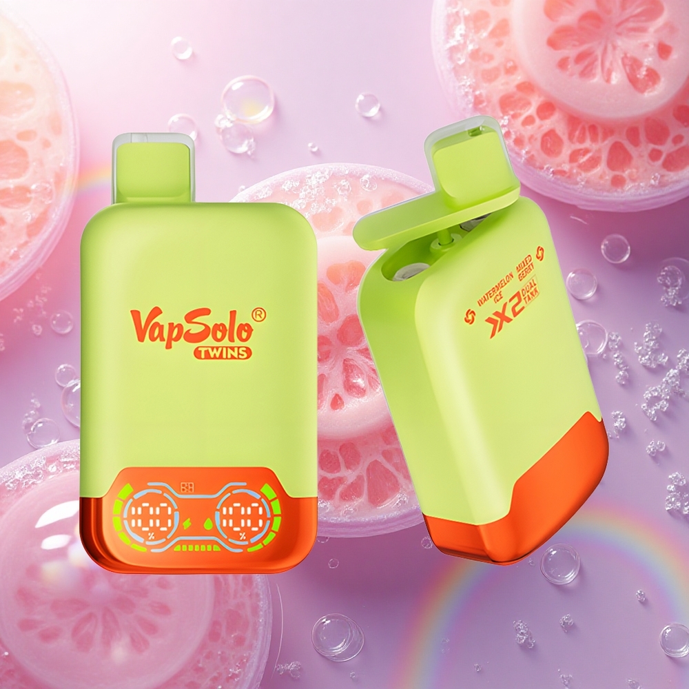 Vapsolo Twins 20000 Puffs Anguria Ghiacciata & Frutti di Bosco Misti con 40ml di Liquido e Nicotina 20mg/ml