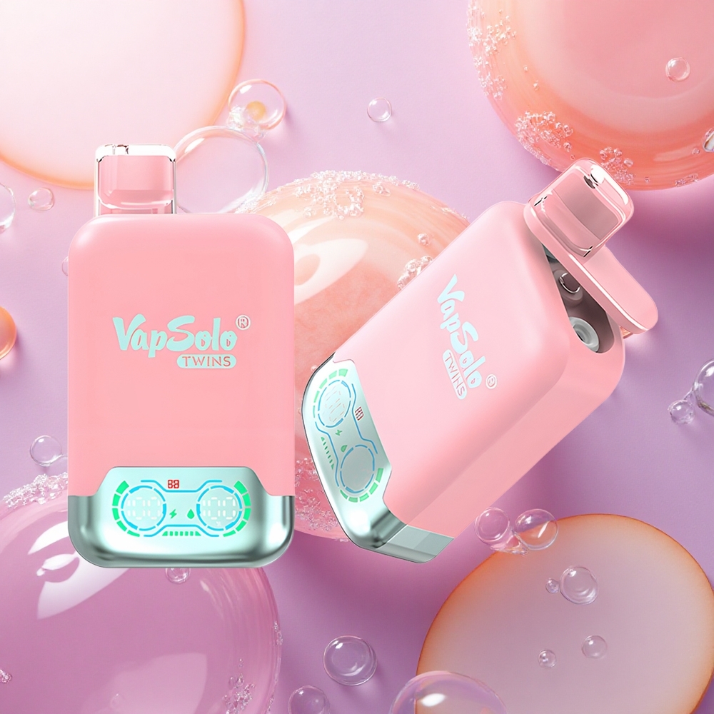Vapsolo Twins 20000 Puffs Fragola Ghiaccio & Mango Pesca Anguria con 40ml e-Liquido e Nicotina 20mg/ml