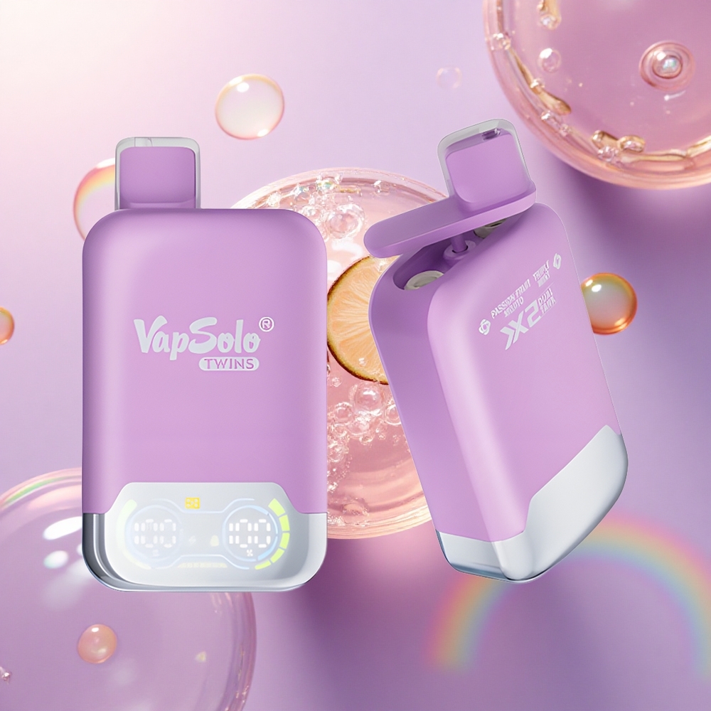 Vapsolo Twins 20000 Puffs Mojito al Frutto della Passione & Tripla Menta con 40ml e Nicotina 20mg/ml