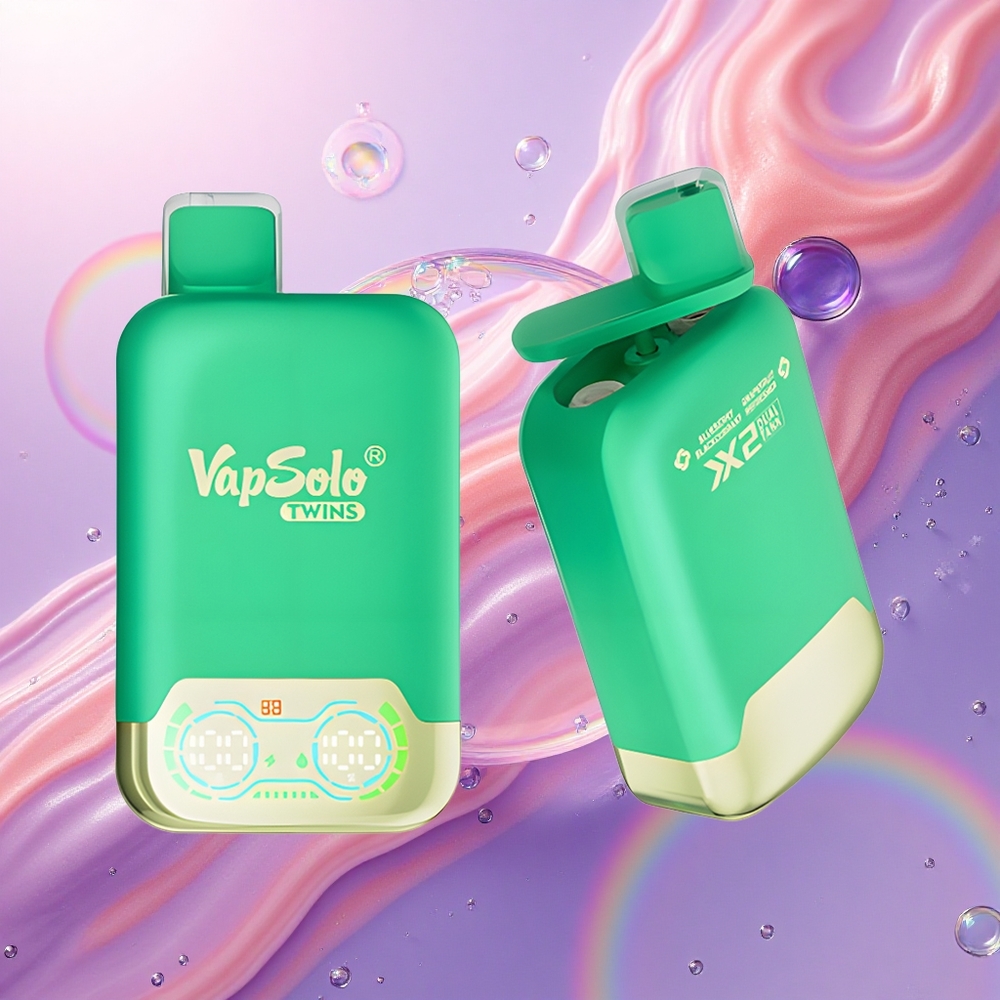 Vapsolo Twins 20000 Puffs Rinfrescante al Mirtillo Nero e Pompelmo con 40 ml di Liquido e Nicotina 20mg/ml