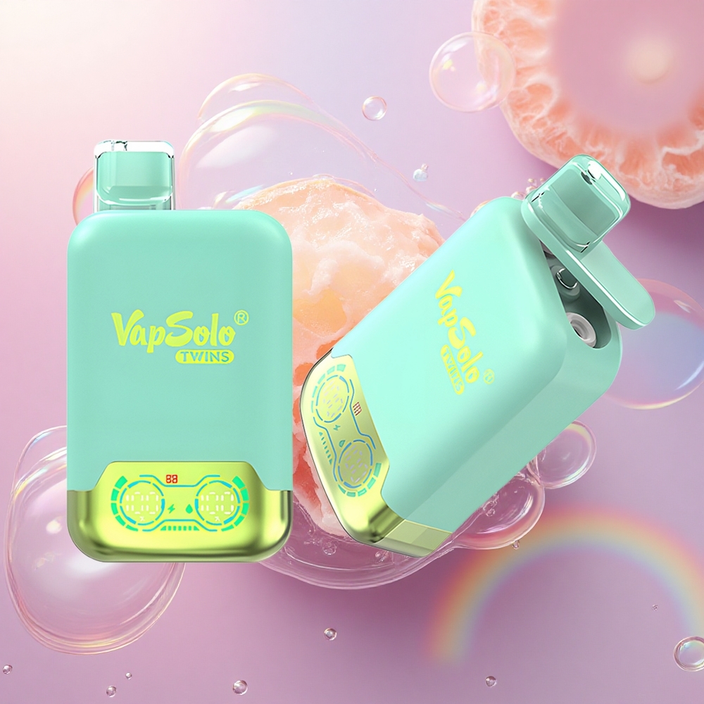 Vapsolo Twins 20000 Puffs Triplo Melone & Ananas Cocco con 40 ml E-Liquid e Nicotina 20mg/ml