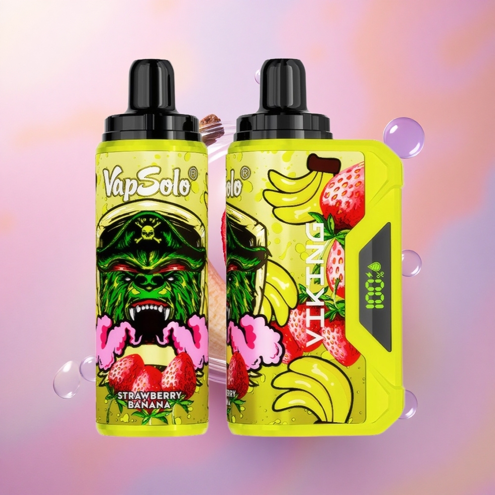 VapSolo VIKING 12000 Puffs Fragola Banana 22ml Nicotina