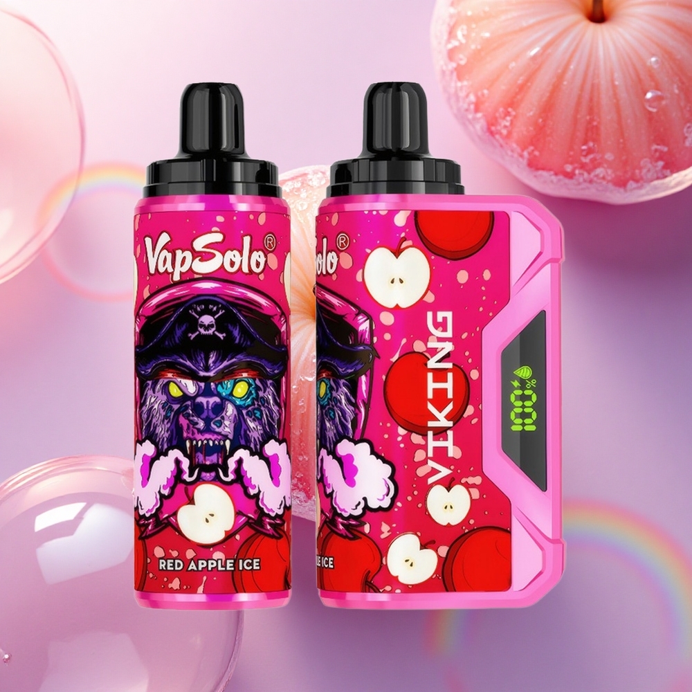 VapSolo VIKING 12000 Puffs Mela Rossa Ghiaccio 22ml Nicotina