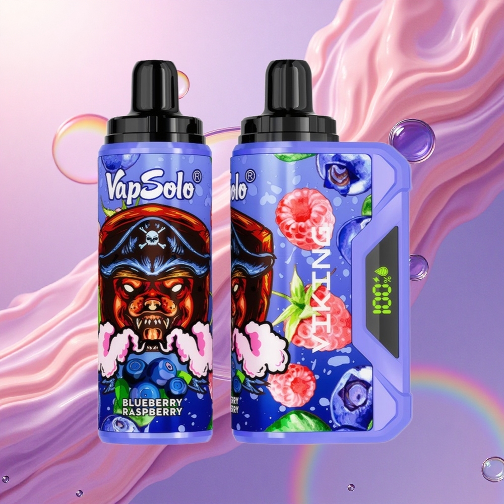 VapSolo VIKING 12000 Puffs Mirtillo Lampone Tipo-C 22ml Nicotina