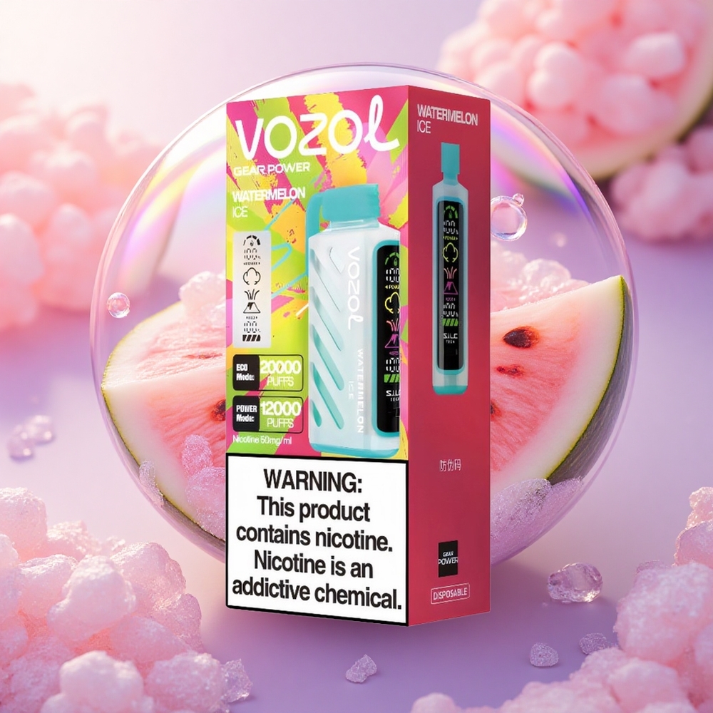 VOZOL Gear Power 20000 Puffs Anguria Ghiaccio con Dual Mesh Coil e 20mL