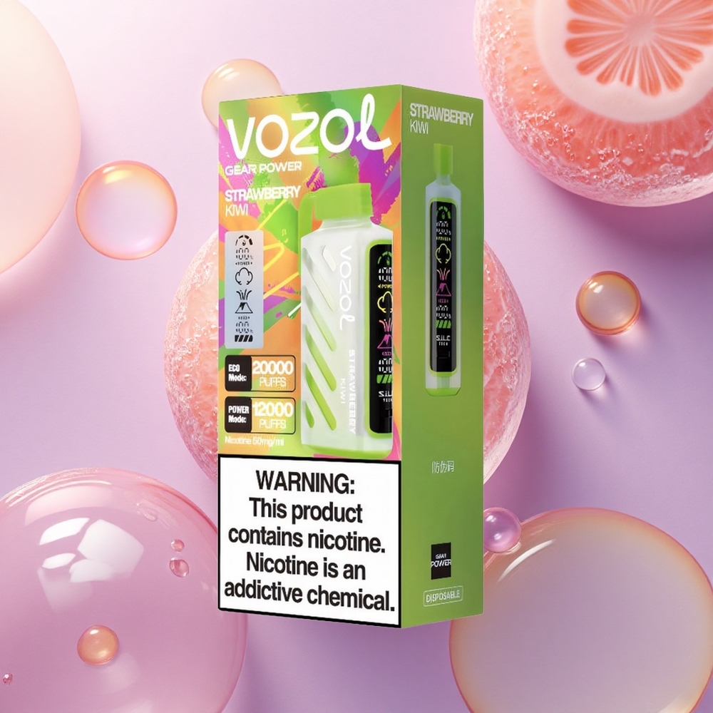 VOZOL Gear Power 20000 Puffs Fragola Kiwi Dual Mesh 20mL 5% Nicotina