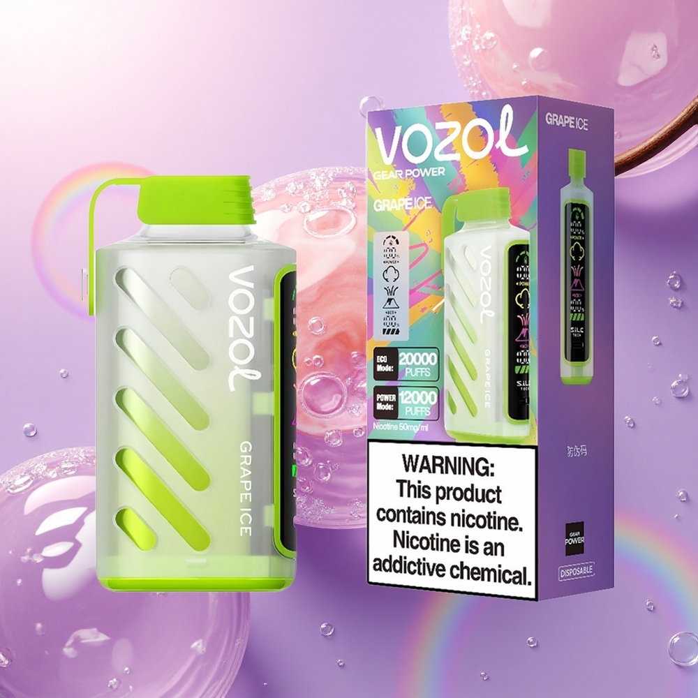 VOZOL Gear Power 20000 Puffs Ghiaccio d\'Uva con Dual Mesh Coil e Nicotina 5%