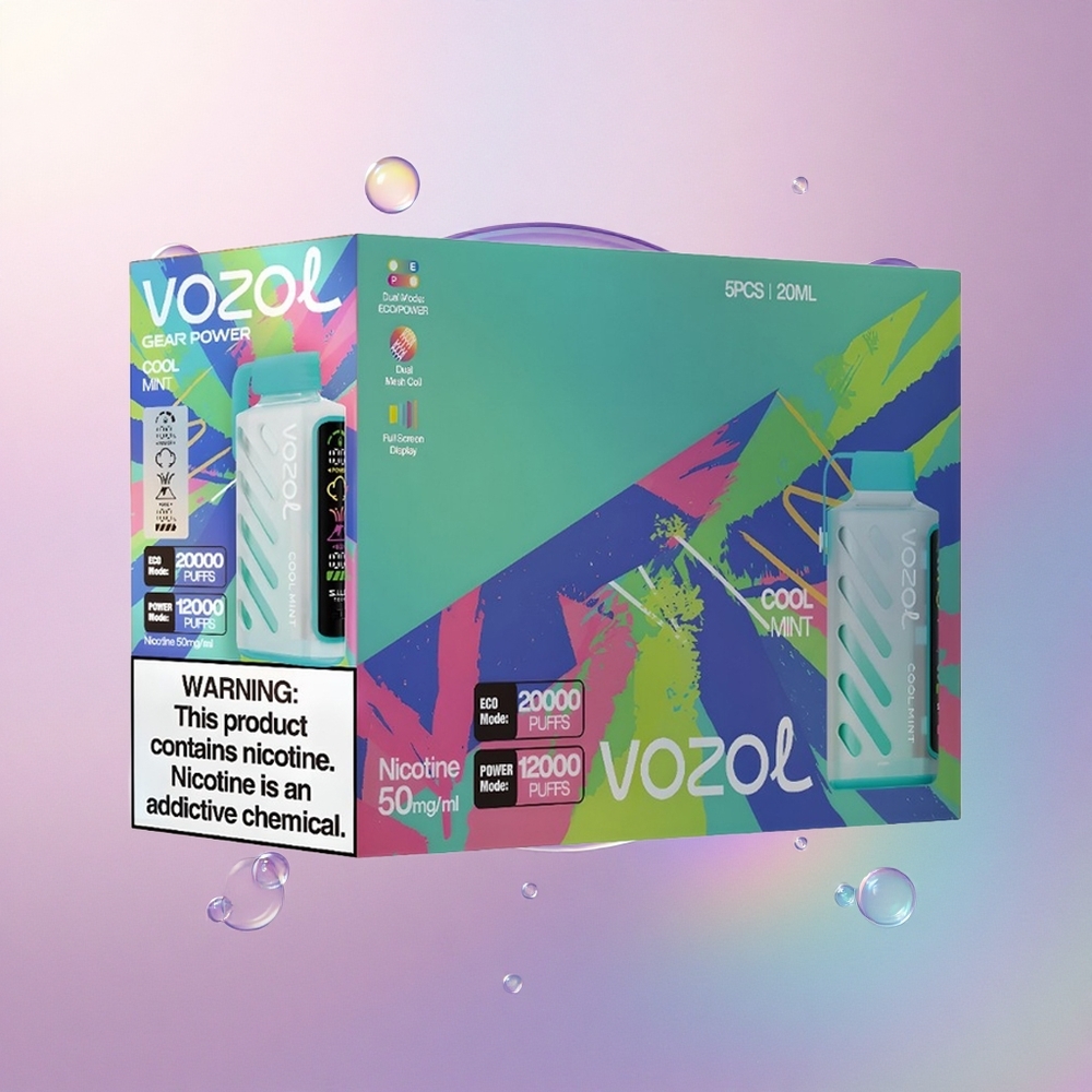 VOZOL Gear Power 20000 Puffs Menta Fresca S.i.L.C. Tech 20mL Nicotina 5%