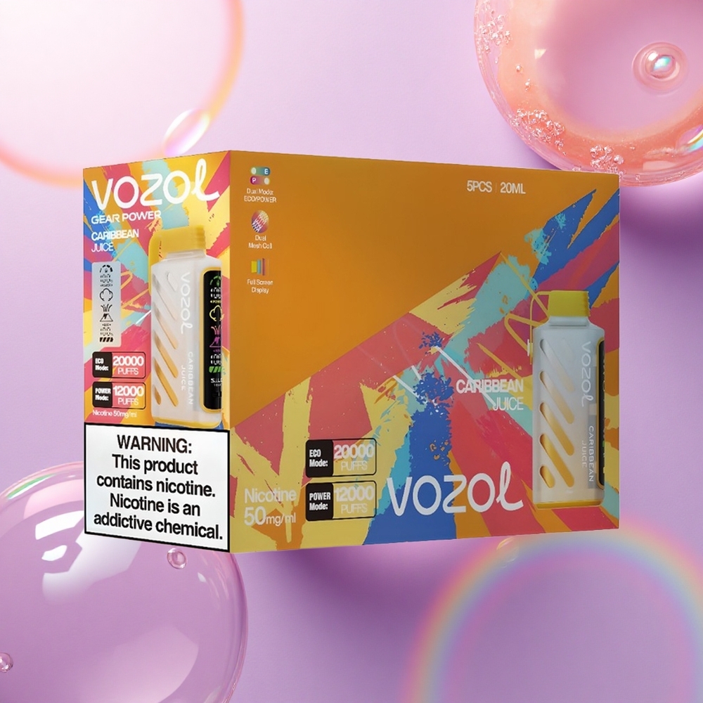 VOZOL Gear Power 20000 Puffs Succo dei Caraibi con Dual Mesh Coil e Nicotina 5%
