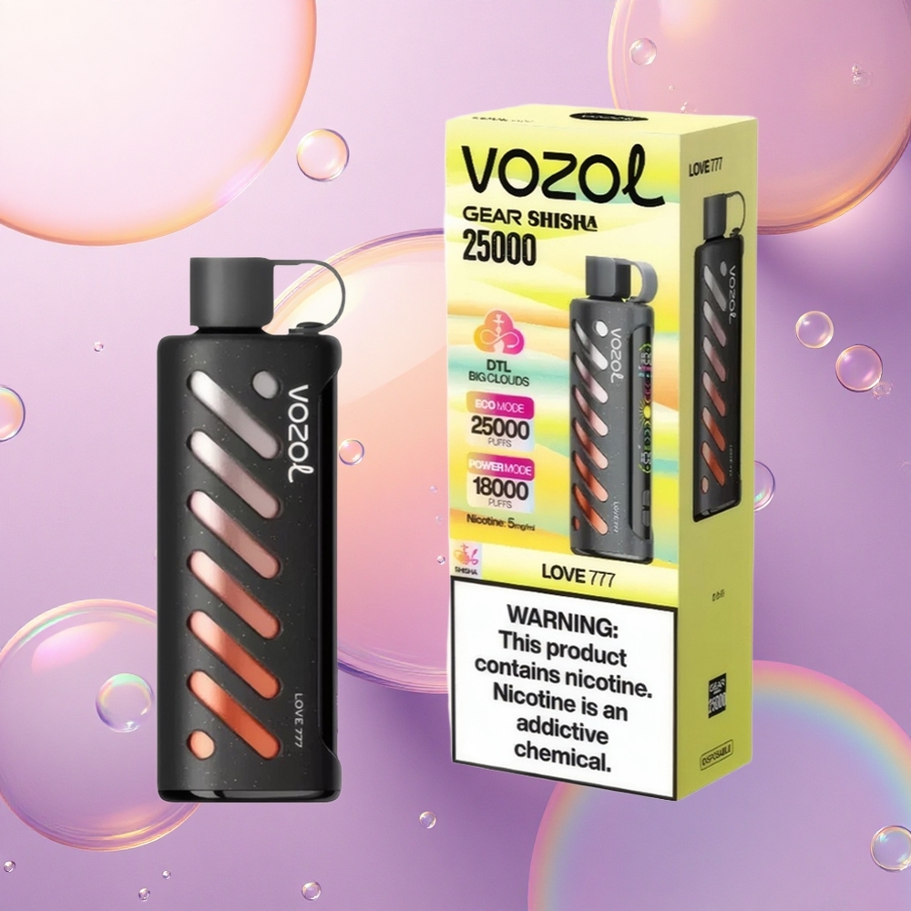 VOZOL Gear Shisha 25000 Puffs Amore 777 Dual Mesh 1000mAh 5mg Nicotina