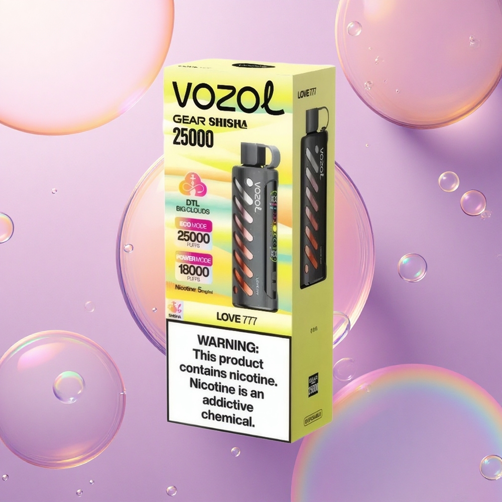 VOZOL Gear Shisha 25000 Puffs Amore 777 Dual Mesh 1000mAh 5mg Nicotina