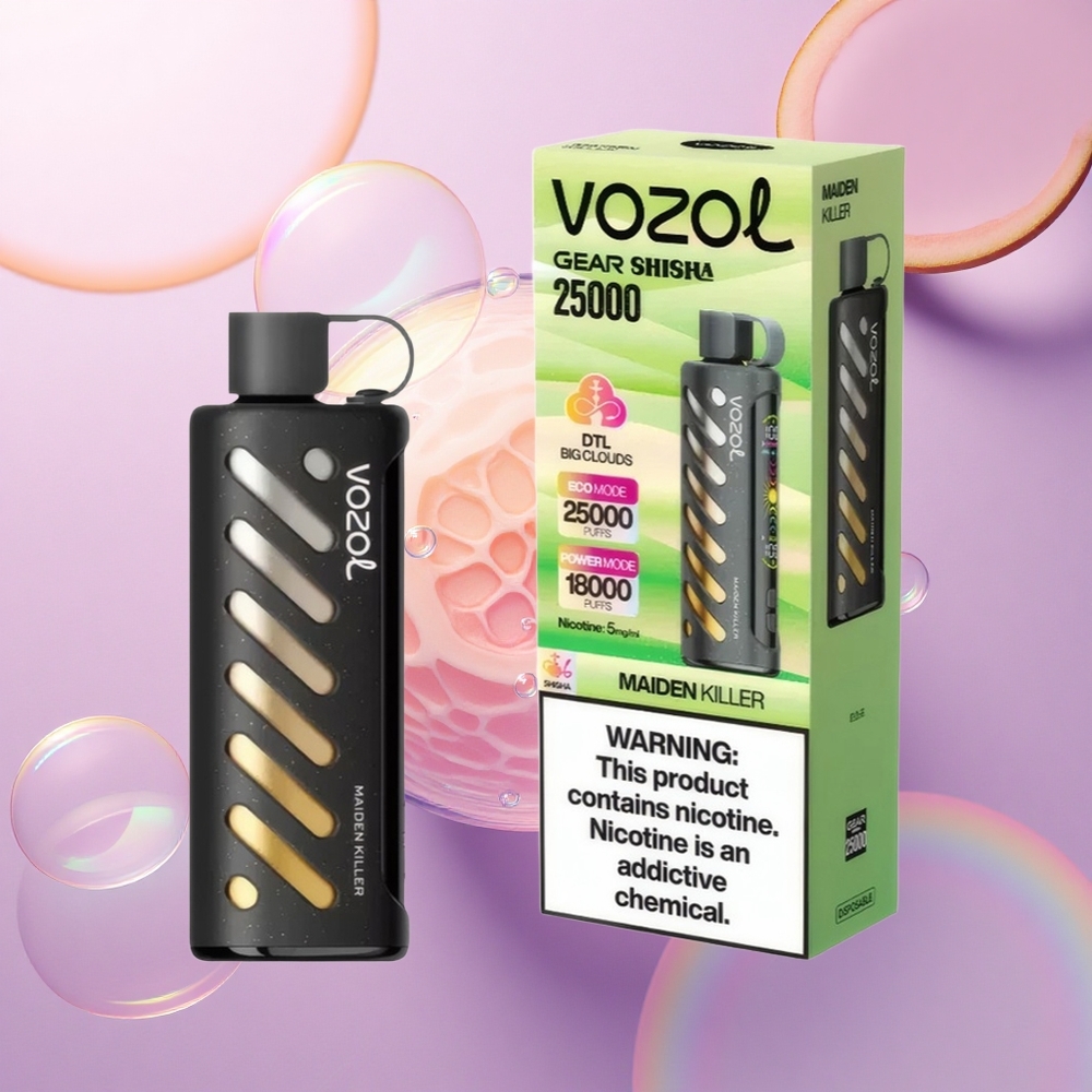VOZOL Gear Shisha 25000 Puffs Assassina di Fanciulle con 30 Sapori Deliziosi e 1000mAh