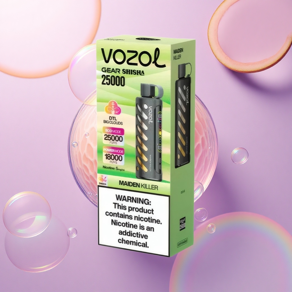 VOZOL Gear Shisha 25000 Puffs Assassina di Fanciulle con 30 Sapori Deliziosi e 1000mAh