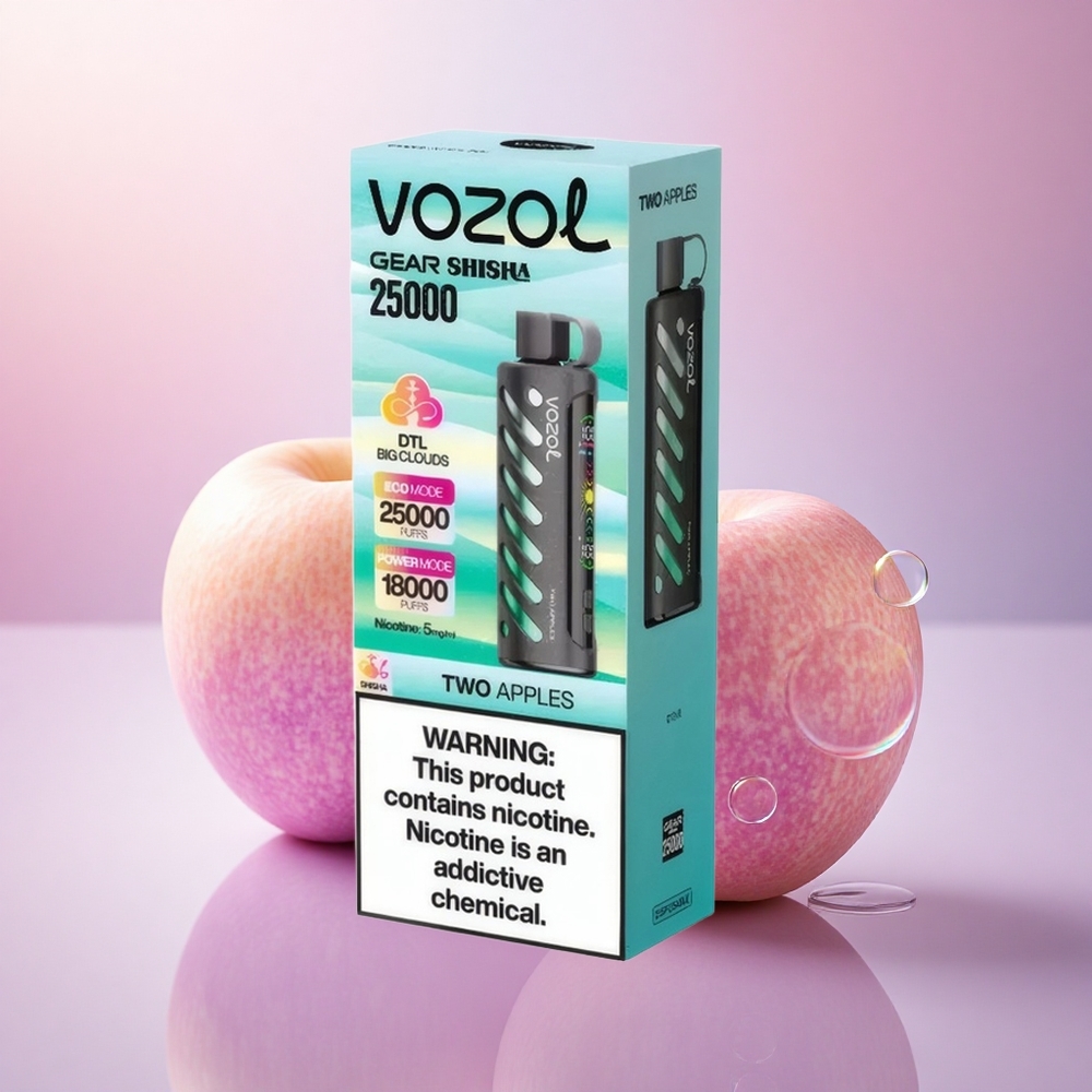 VOZOL Gear Shisha 25000 Puffs Due Mele con 5mg/ml di Nicotina e 1000mAh