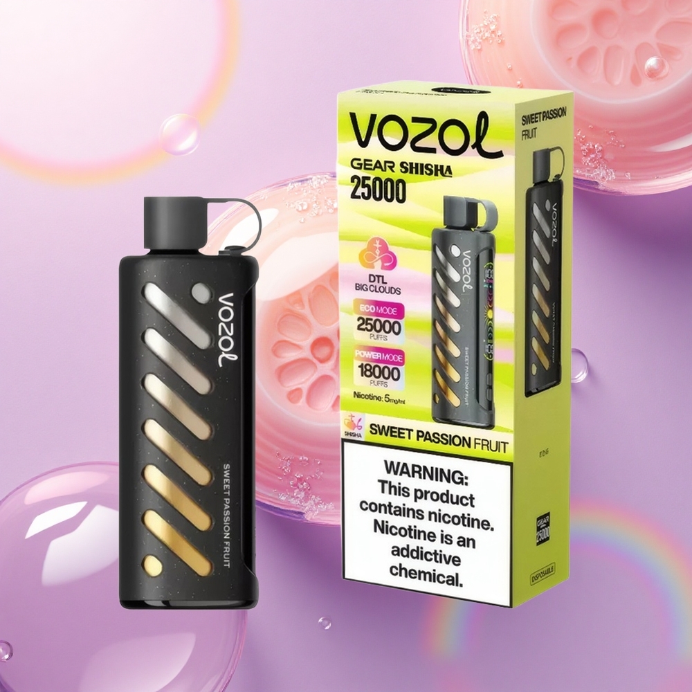 VOZOL Gear Shisha 25000 Puffs Frutto della Passione Dolce con Dual Mesh e 5mg/ml Nicotina