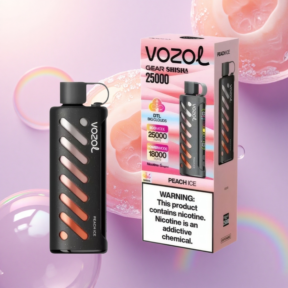 VOZOL Gear Shisha 25000 Puffs Gelato alla Pesca con Nicotina 5mg/ml e Batteria 1000mAh