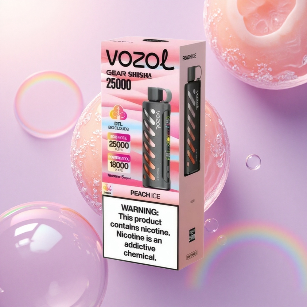 VOZOL Gear Shisha 25000 Puffs Gelato alla Pesca con Nicotina 5mg/ml e Batteria 1000mAh