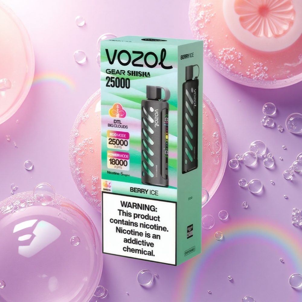 VOZOL Gear Shisha 25000 Puffs Gelato di Frutti di Bosco con 5mg/ml Nicotina e 1000mAh