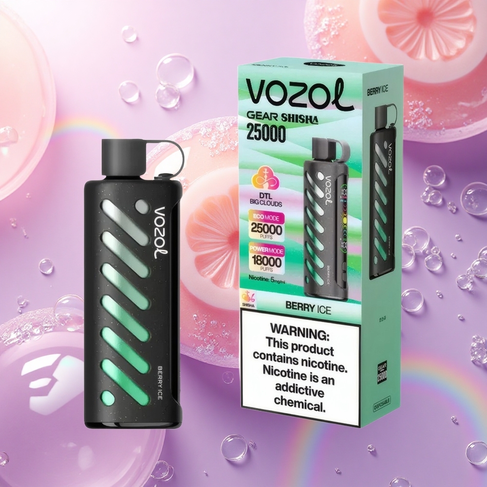 VOZOL Gear Shisha 25000 Puffs Gelato di Frutti di Bosco con 5mg/ml Nicotina e 1000mAh