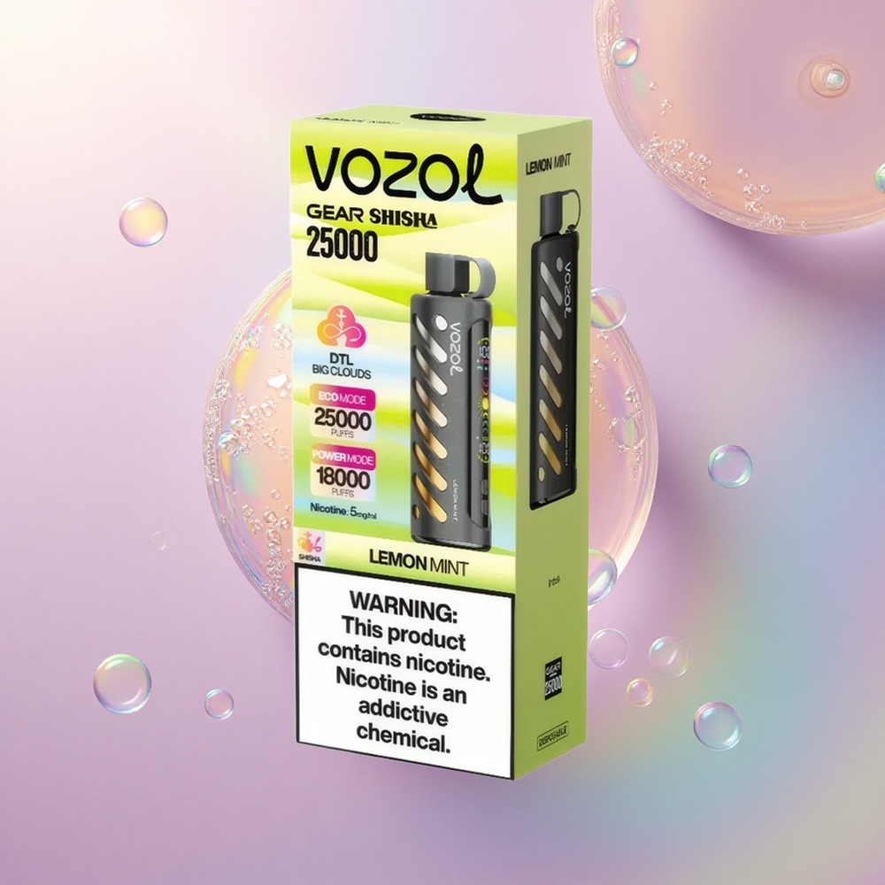 VOZOL Gear Shisha 25000 Puffs Menta Limone con 1000mAh e Nicotina 5mg/ml